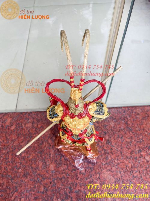 Tượng tôn ngộ không tề thiên đại thánh bằng đồng decor cao 40cm