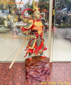 Tượng tôn ngộ không tề thiên đại thánh bằng đồng decor cao 40cm