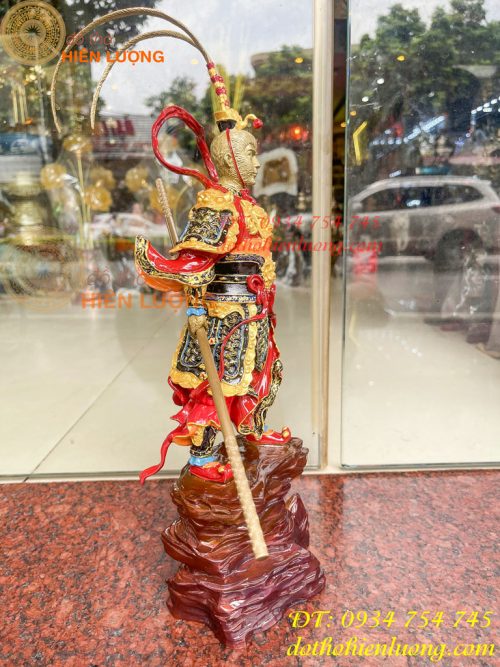 Tượng tôn ngộ không tề thiên đại thánh bằng đồng decor cao 40cm