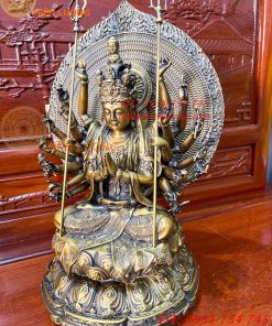 Tượng Thiên Thủ Thiên Nhãn Cao 37cm Bằng Đồng Hun