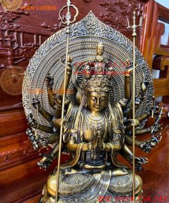 Tượng Thiên Thủ Thiên Nhãn Cao 37cm Bằng Đồng Hun