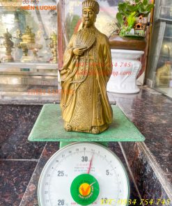 Tượng Khổng Minh Bằng Đồng Cầm Quạt Phong Thủy