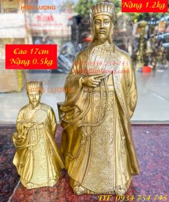 Tượng Khổng Minh Bằng Đồng Cầm Quạt Phong Thủy