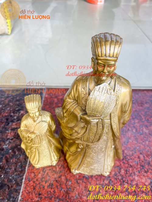 Tượng Khổng Minh Bằng Đồng Cầm Quạt Phong Thủy
