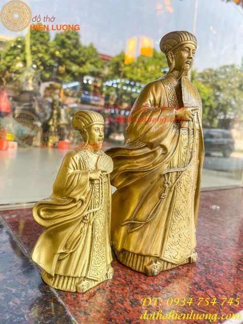 Tượng Khổng Minh Bằng Đồng Cầm Quạt Phong Thủy