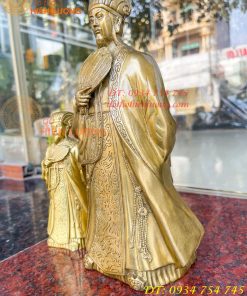 Tượng Khổng Minh Bằng Đồng Cầm Quạt Phong Thủy