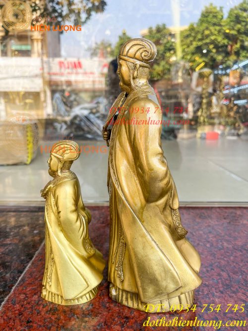 Tượng Khổng Minh Bằng Đồng Cầm Quạt Phong Thủy