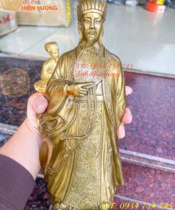 Tượng Khổng Minh Bằng Đồng Cầm Quạt Phong Thủy