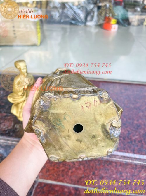 Tượng Khổng Minh Bằng Đồng Cầm Quạt Phong Thủy
