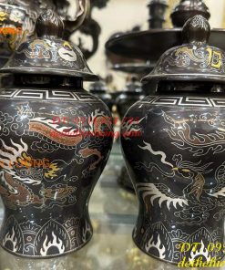 Đôi Chóe Bằng Đồng Khảm Ngũ Sắc Thờ Cúng
