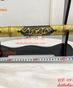 Đôi Kiếm Thờ Bằng Đồng Màu Hun Dài 80cm Kèm Giá Đỡ