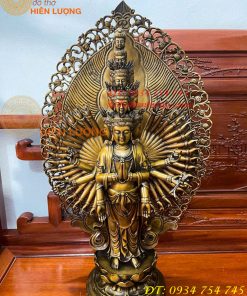Tượng Thiên Thủ Thiên Nhãn Đứng Cao 70cm Bằng Đồng
