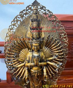 Tượng Thiên Thủ Thiên Nhãn Đứng Cao 70cm Bằng Đồng