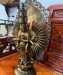 Tượng Thiên Thủ Thiên Nhãn Đứng Cao 70cm Bằng Đồng