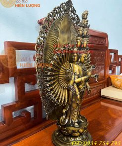 Tượng Thiên Thủ Thiên Nhãn Đứng Cao 70cm Bằng Đồng