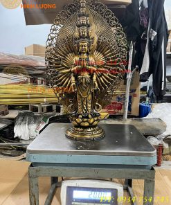 Tượng Thiên Thủ Thiên Nhãn Đứng Cao 70cm Bằng Đồng