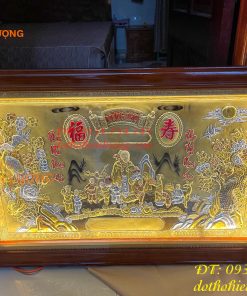 Tranh Mừng Thọ Bà 74x114cm Bằng Đồng Liền Tấm Tam Khí