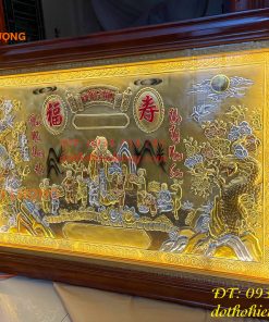 Tranh Mừng Thọ Bà 74x114cm Bằng Đồng Liền Tấm Tam Khí