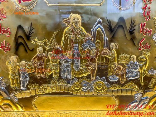 Tranh Mừng Thọ Bà 74x114cm Bằng Đồng Liền Tấm Tam Khí