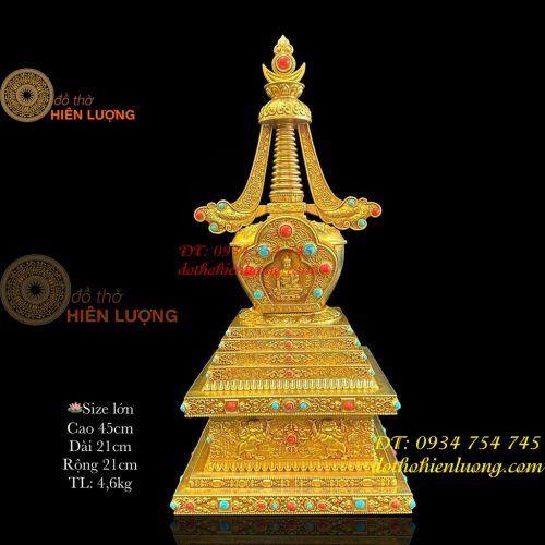 Bảo Tháp Xá Lợi Bằng Đồng Vàng 2 Cỡ