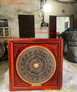 Tranh Trống Đồng Đúc Nổi Khung Gỗ Hương