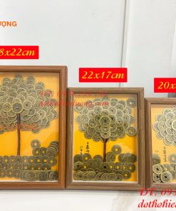 Tranh Cây Tiền Xu Bằng Đồng Để Bàn 3 Cỡ