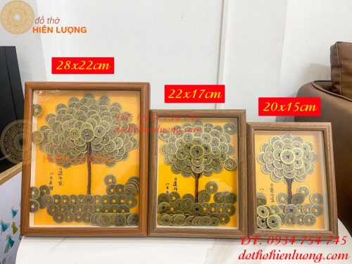 Tranh Cây Tiền Xu Bằng Đồng Để Bàn 3 Cỡ