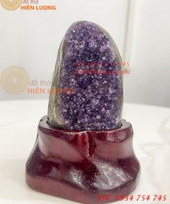 Hốc Thạch Anh Tím Tự Nhiên Mini Cao 12cm