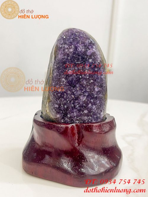 Hốc Thạch Anh Tím Tự Nhiên Mini Cao 12cm