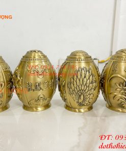 Ống Đựng Tăm Bằng Đồng Nguyên Chất