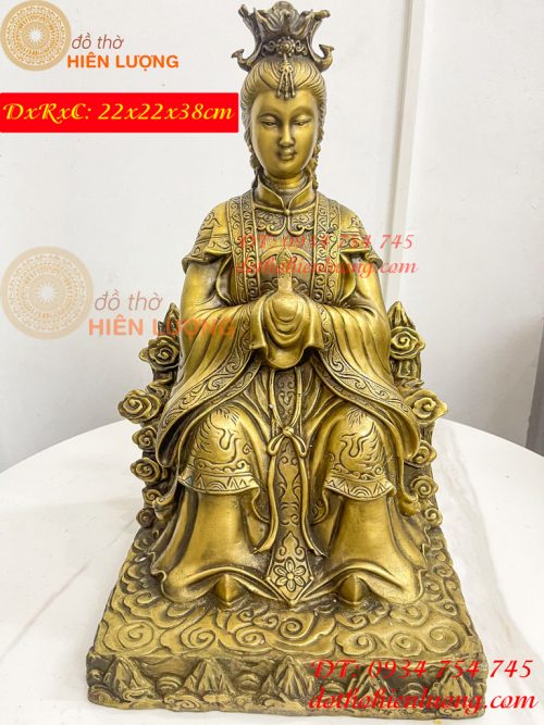 Tượng Bích Hà Nguyên Quân Bằng Đồng Cao 40cm