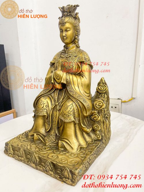 Tượng Bích Hà Nguyên Quân Bằng Đồng Cao 40cm