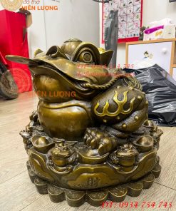 Tượng Ông Cóc Thiềm Thừ Bằng Đồng Cỡ Đại Nặng 40kg