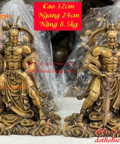 Cặp Kim Cang Lực Sĩ Hộ Pháp Bằng Đồng Cao 32cm