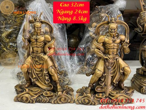 Cặp Kim Cang Lực Sĩ Hộ Pháp Bằng Đồng Cao 32cm
