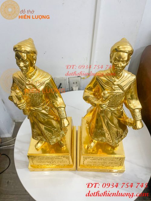 Tượng Trần Hưng Đạo Cao 50cm Dát Vàng 9999 Bằng Đồng
