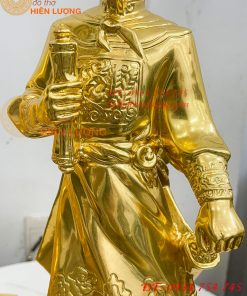 Tượng Trần Hưng Đạo Cao 50cm Dát Vàng 9999 Bằng Đồng
