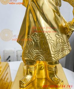 Tượng Trần Hưng Đạo Cao 50cm Dát Vàng 9999 Bằng Đồng
