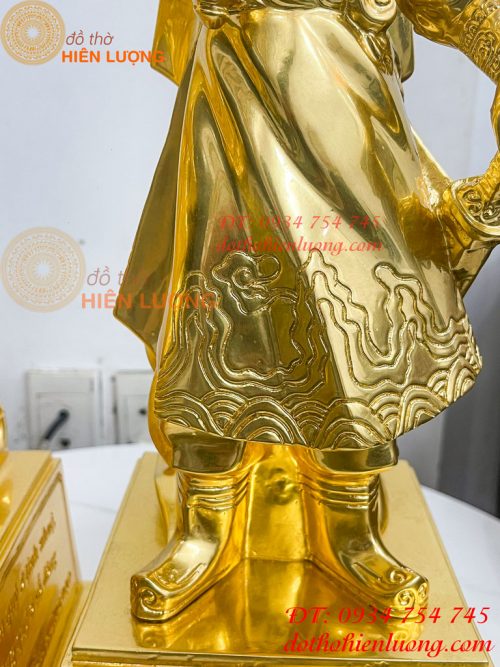 Tượng Trần Hưng Đạo Cao 50cm Dát Vàng 9999 Bằng Đồng