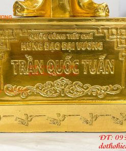 Tượng Trần Hưng Đạo Cao 50cm Dát Vàng 9999 Bằng Đồng