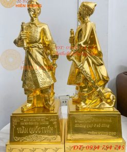 Tượng Trần Hưng Đạo Cao 50cm Dát Vàng 9999 Bằng Đồng