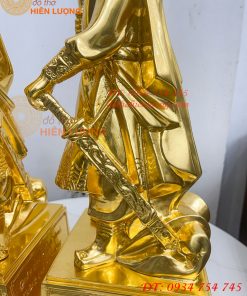Tượng Trần Hưng Đạo Cao 50cm Dát Vàng 9999 Bằng Đồng