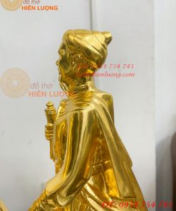 Tượng Trần Hưng Đạo Cao 50cm Dát Vàng 9999 Bằng Đồng