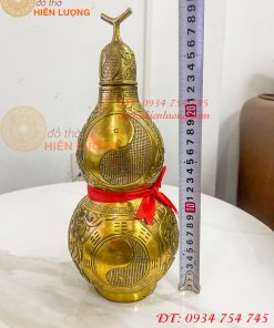Hồ Lô Bát Quái Cao 30cm Bằng Đồng Phong Thủy