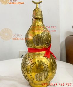 Hồ Lô Bát Quái Cao 30cm Bằng Đồng Phong Thủy