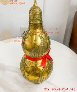Hồ Lô Bát Quái Cao 30cm Bằng Đồng Phong Thủy