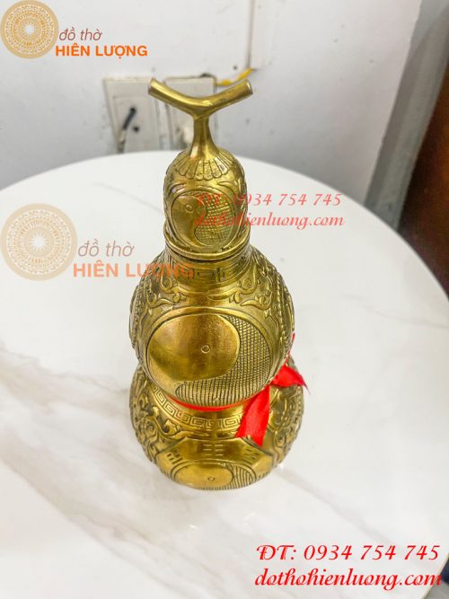 Hồ Lô Bát Quái Cao 30cm Bằng Đồng Phong Thủy