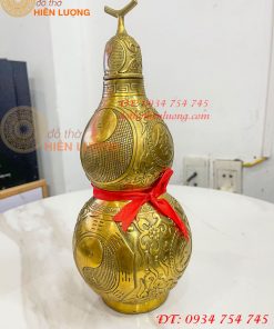 Hồ Lô Bát Quái Cao 30cm Bằng Đồng Phong Thủy