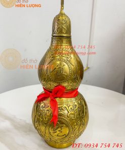 Hồ Lô Bát Quái Cao 30cm Bằng Đồng Phong Thủy