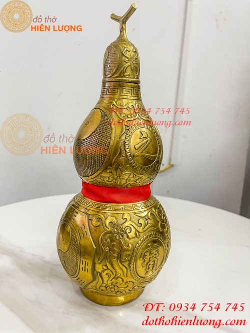 Hồ Lô Bát Quái Cao 30cm Bằng Đồng Phong Thủy